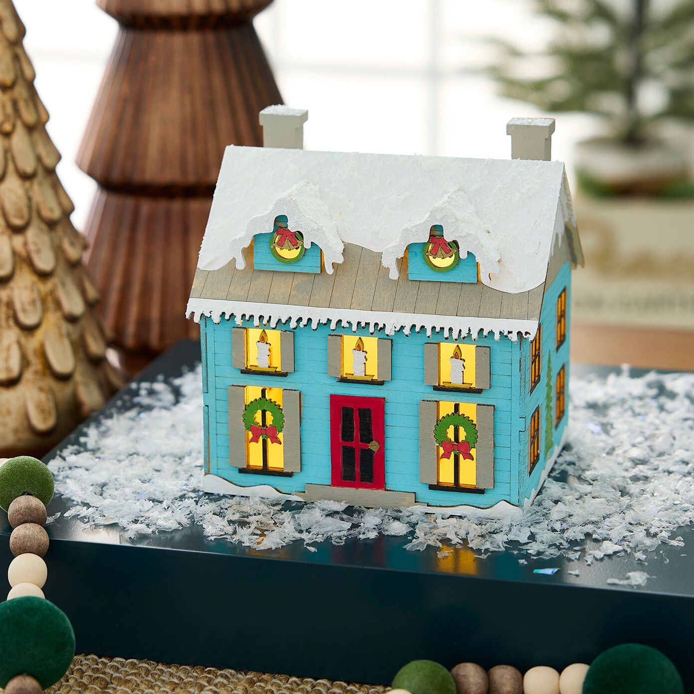 Painted LED Christmas House