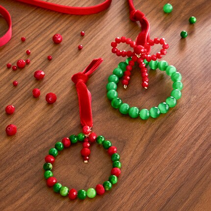 bead wreath ornaments