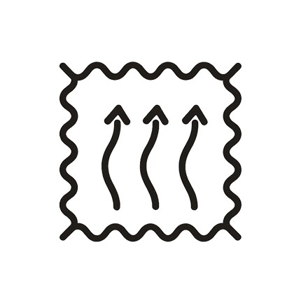 breathable fabric icon