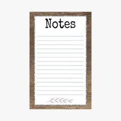 Notepad with Notes on the top