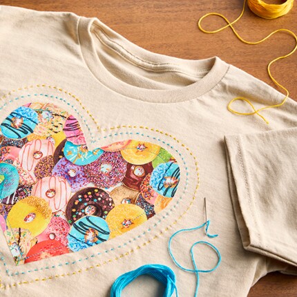 fabric in blue and white print