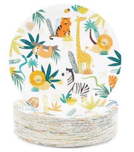 safari themed paper plates