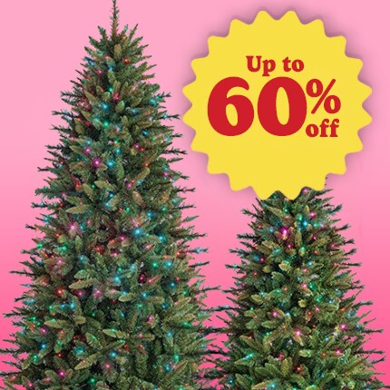 Christmas trees up to 60% off